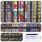 2880 Pieces 9 boxes Nail Rhinestones,Nail Gems Nail Diamonds,Nail Art Studs Nail Crystals Nail Sequins for Nails Kit with 1 Tweezers and 3 Pen for Nail Art Supplies Accessories………